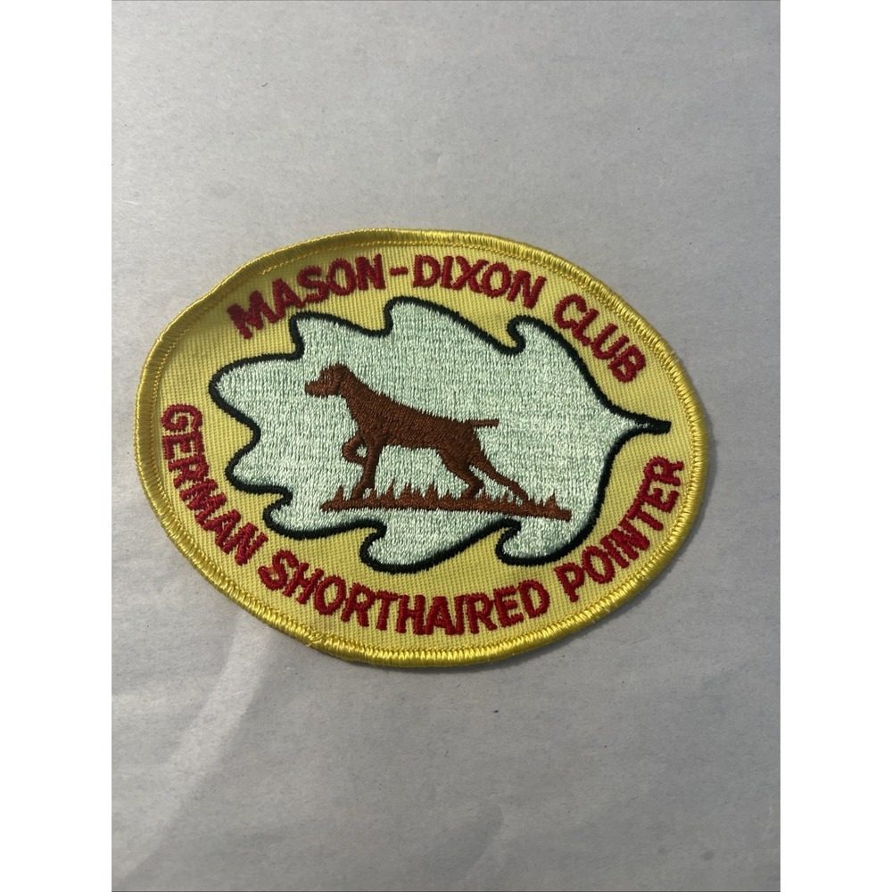 Mason-Dixon Club German Short-Haired Pointer 5" wide x 4" tall Embroidered Patch